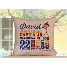 Baseball - Birth Announcement Pillow